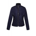 Navy Quilted High Neck Cotton Jacket 23744