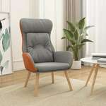 Greatstore Lounge fotelj, svetlo siva, tkanina in PVC