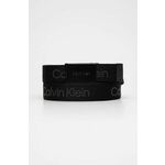 Otroški pas Calvin Klein Jeans 0 črna barva, IU0IU00667 - črna. Otroški pas iz kolekcije Calvin Klein Jeans. Model izdelan iz tekstilnega materiala.