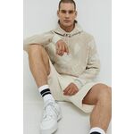 Bluza adidas Originals moška, bež barva, - bež. Mikica s kapuco iz kolekcije adidas Originals. Model izdelan iz elastične pletenine.