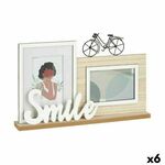 NEW Okvir za fotografije Smile 2 fotografijas Črna Rjava Les MDF (6 kosov) (40 x 27 x 6 cm)