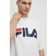 Kratka majica Fila Lowell moška, bela barva, FAM0655 - bela. Kratka majica iz kolekcije Fila, izdelana iz pletenine s potiskom. Model iz izjemno udobne tkanine z visoko vsebnostjo bombaža.