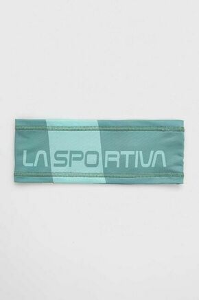 Naglavni trak LA Sportiva Diagonal zelena barva - zelena. Trak iz kolekcije LA Sportiva. Model izdelan iz elastičnega materiala.
