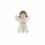 Bel kipec angela s knjigo Dakls, višina 10,5 cm