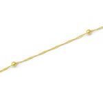 Brilio Elegantna zlata zapestnica z žogicami Lambada AUB0004 (Dolžina 19 cm)