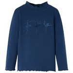 vidaXL Otroška majica z dolgimi rokavi mornarsko modra 140