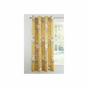Komplet 2 rumenih zaves s cvetličnim vzorcem Catherine Lansfield