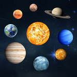 Komplet 9 nalepk Ambiance Solar System