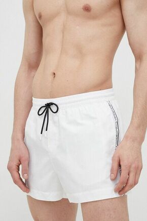 Kopalne kratke hlače Calvin Klein bela barva - bela. Kopalne kratke hlače iz kolekcije Calvin Klein. Model izdelan iz tkanine.