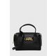 Torbica Karl Lagerfeld črna barva - črna. Majhna nakupovalna torbica iz kolekcije Karl Lagerfeld. Model na zapenjanje, izdelan iz kombinacije naravnega usnja in ekološkega usnja.