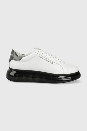 Usnjeni čevlji Karl Lagerfeld Kapri Kushion - bela. Čevlji iz kolekcije Karl Lagerfeld. Model izdelan iz naravnega usnja.