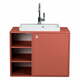 Rdeča omarica z umivalnikom brez pipe 80x62 cm Color Bath - Tom Tailor