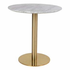 Okrogla jedilna miza z mizno ploščo v marmornem dekorju ø 70 cm Bolzano – House Nordic