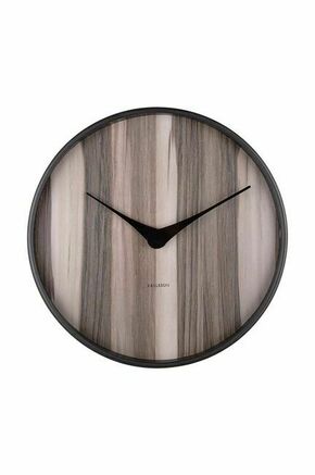 Stenska ura Karlsson Wood Melange - rjava. Stenska ura iz kolekcije Karlsson. Model izdelan iz lesa.