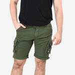 Kratke hlače Alpha Industries moški, zelena barva - zelena. Kratke hlače iz kolekcije Alpha Industries. Model izdelan iz prožnega materiala, ki zagotavlja udobje in svobodo gibanja. Izjemno udoben material.