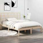 Greatstore Okvir za posteljo iz masivnega lesa, 120x190 cm, dvoposteljna