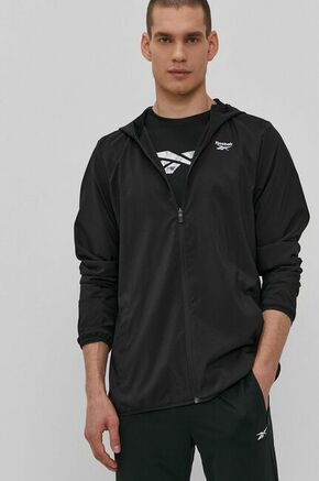 Športna jakna Reebok črna barva