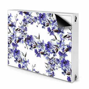 Tulup.si radiatorska pokrov Modra cvetje 80x60 cm