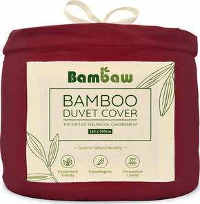 Bambaw Prevleka za odejo iz bambusa 135 x 200 cm - Burgundy