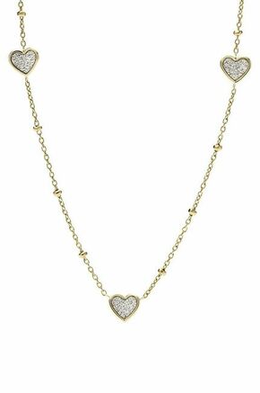 Fossil Romantična pozlačena ogrlica Valentine JF03942710