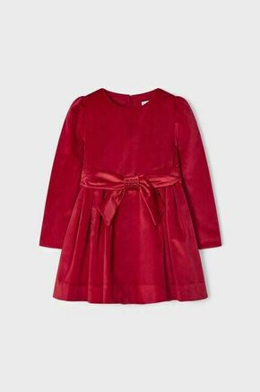 Otroška obleka Mayoral rdeča barva - rdeča. Otroški obleka iz kolekcije Mayoral. Nabran model