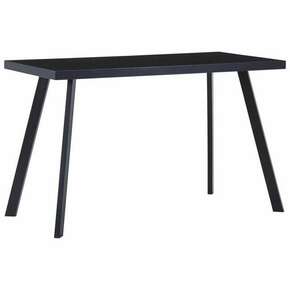 Shumee Jedilna miza črna 120x60x75 cm kaljeno steklo