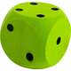Androni Mehka kocka - velikost 16 cm, zelena