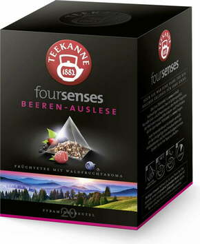 TEEKANNE Foursenses čajne piramide - Izbor jagodičevja - 20 piramidnih vrečk