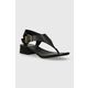 Usnjeni sandali MICHAEL Michael Kors Robyn ženski, črna barva, 40S4RBFS1L - črna. Sandali iz kolekcije MICHAEL Michael Kors. Model je izdelan iz naravnega usnja. Model z mehkim, oblikovanim vložkom zagotavlja udobje.