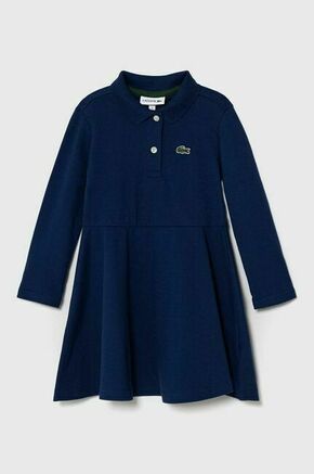 Otroška obleka Lacoste mornarsko modra barva - mornarsko modra. Otroški obleka iz kolekcije Lacoste. Model izdelan iz tanke
