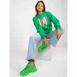 Ex moda Ženska bombažna majica ELISE zelena EM-BL-U617.95_384293 Univerzalni
