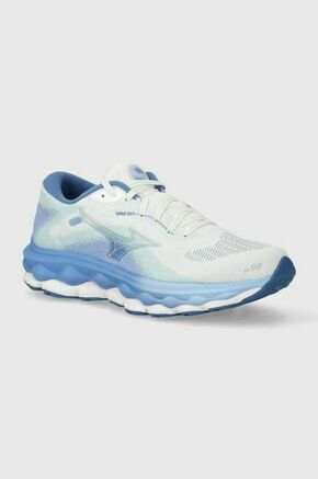 Tekaški čevlji Mizuno Wave Sky 7 bela barva - modra. Tekaški čevlji iz kolekcije Mizuno. Model s tehnologijo