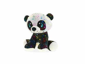 Mikro Trading Panda Star z bleščicami plišasta 24 cm sedeča