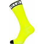 Sealskinz Waterproof Warm Weather Mid Length Sock With Hydrostop Neon Yellow/Black/White L Kolesarske nogavice