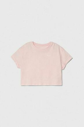 Otroška bombažna kratka majica Pepe Jeans NICKY roza barva - roza. Otroška lahkotna kratka majica iz kolekcije Pepe Jeans. Model izdelan iz visokokakovostne pletenine
