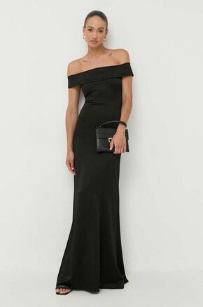 Obleka Ivy Oak črna barva - črna. Obleka iz kolekcije Ivy Oak. Model izdelan iz enobarvne tkanine. Izrazit model za posebne priložnosti.