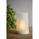 Bela LED zunanja svetlobna dekoracija Star Trading Candle Flame, višina 14,5 cm