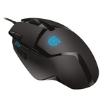 Logitech G402 Hyperion Fury gaming miška, optični, žičen, 3200 dpi/4000 dpi, 500 IPS, 16G, 1ms, 1000 Hz, modri/črni