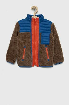 Otroška jakna GAP rjava barva - rjava. Otroška Jakna iz kolekcije GAP. Nepodloženi model izdelan iz enobarvnega materiala.