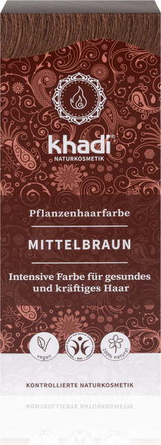 "Khadi® Rastlinska barava srednje rjava - 100 g"