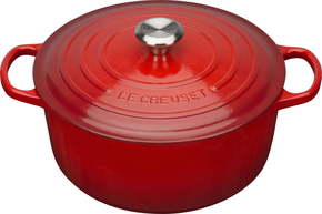 Le Creuset Okrogli lonec Signature premer 20 cm - Češnjevo rdeča