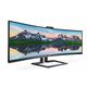 Philips 499P9H monitor, VA, 49", 32:9, 2560x1440/5120x1440, 60Hz/75Hz, USB-C, HDMI, DVI, Display port, USB