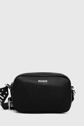Torbica HUGO črna barva - črna. Majhna torbica iz kolekcije HUGO. na zapenjanje