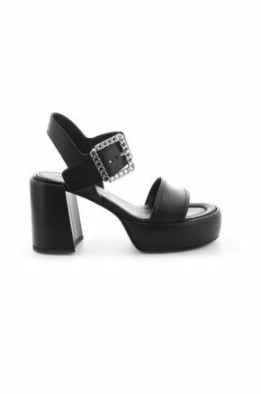 Usnjeni sandali Kennel &amp; Schmenger Mila črna barva