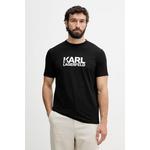 Karl Lagerfeld kratka majica moška bombažna črna 500235.755780