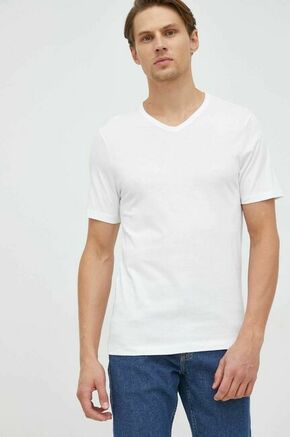 Bombažna kratka majica BOSS 3-pack bela barva - bela. Lahkotna kratka majica iz kolekcije BOSS. Model izdelan iz tanke