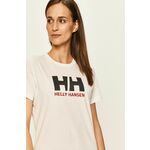 Helly Hansen bombažna majica - bela. T-shirt iz zbirke Helly Hansen. Model narejen iz tanka, rahlo elastična tkanina.