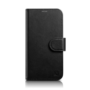 ICARER wallet case 2in1 cover iPhone 14 plus anti-rfid usnjena preklopna torbica črna (wmi14220727-bk)