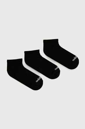 Nogavice adidas 3-pack črna barva - črna. Nogavice iz kolekcije adidas. Model izdelan iz elastičnega materiala. V kompletu so trije pari.