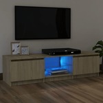 vidaXL TV omarica z LED lučkami sonoma hrast 120x30x35,5 cm